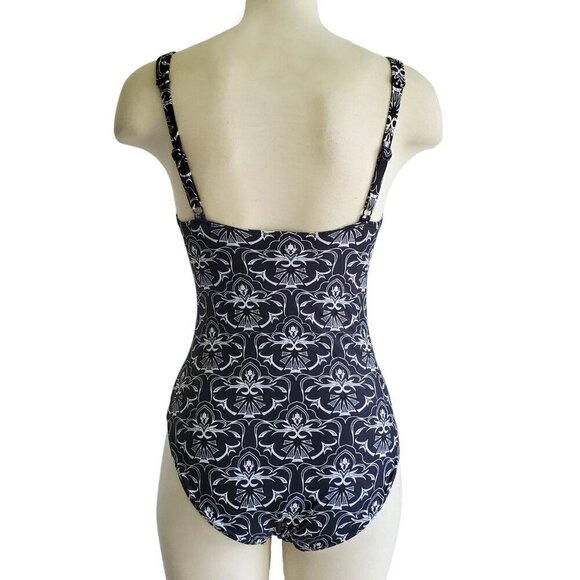 Bond-Eye Australia Navy Blue and White Print Swimsuit Size 4 - Picture 3 of 16